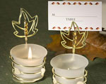 Autumn-Inspired Place Card Holder Candle Favors wedding favors