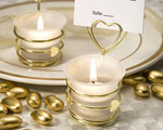 Heart Design Candle Favors/Place Card Holders wedding favors