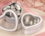 White Heart Mint Tin wedding favors