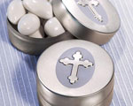 Silver Cross Design Mint Tins wedding favors