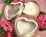 Light For Love Collection Heart Candle Favor Tins wedding favors