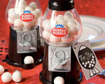 Dubble Bubble Gumball Machine Favors - Black And White wedding favors