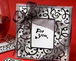 Hearts And Flourishes Collection Coaster Set Favors wedding favors