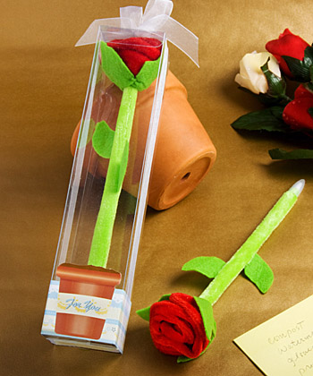 Wedding Favors on Adorable Rose Pen Wedding Favors
