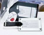Chrome Luggage Tag Favors wedding favors