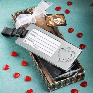 Destination Love Collection Heart Design Luggage Tags wedding favors