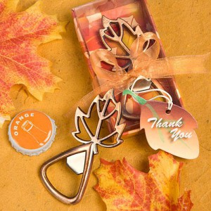 Autumn Magic Collection Leaf Design Bottle Openers wedding favors