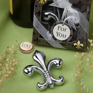 Fleur De Lis Design Bottle Openers wedding favors