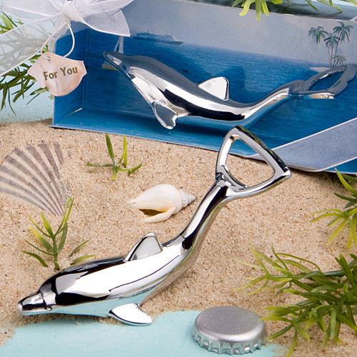 Dolphin Bottle Openers In Diorama Box wedding favors