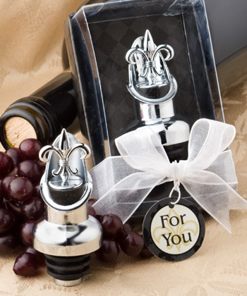 Best Barware Collection Fleur De Lis Wine Bottle Stopper/pourer Favors wedding favors