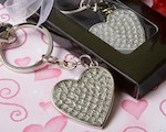 Super Sparkler Heart Design Metal Key Chain Favors wedding favors