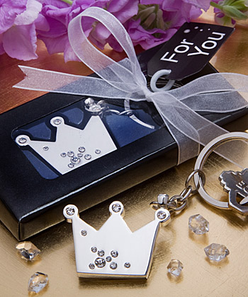 Crown Design Metal Key Chains wedding favors