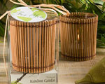 Natural Selections Collection Bamboo Wood Candles wedding favors