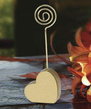 Gold Heart Card Holder wedding favors