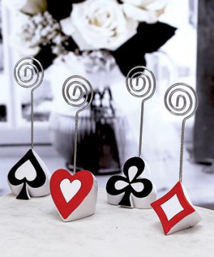 Poker Themed Place Card Holders wedding favors