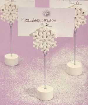 Snowflake Place Card Holders wedding favors