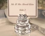 Silver Plated Wedding Cake Place Card Holders wedding favors
