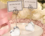 Silver Plated Heart Design Place Card Holders wedding favors