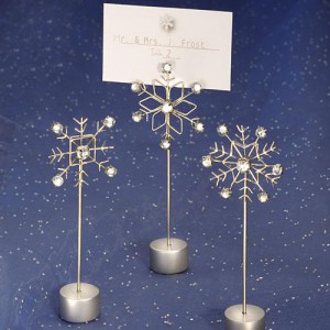 Snowflake Design Place Card Holders wedding favors