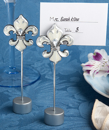 Elegant Fleur de Lis Place Card/Photo Holders wedding favors