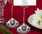 Crown Design Place Card/Photo Holders with Fleur De Lis Accents wedding favors