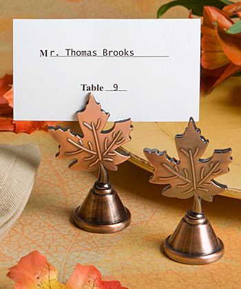 Autumn Leaf Design Placecard Holders wedding favors