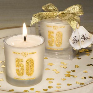 50th Anniversary Candle Favors wedding favors