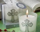 Classic Cross Design Candle Favors wedding favors