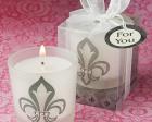Fleur De Lis Design Candle Favors wedding favors