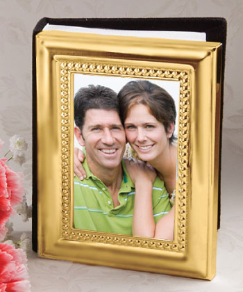 Matte Gold Metal Photo Album wedding favors