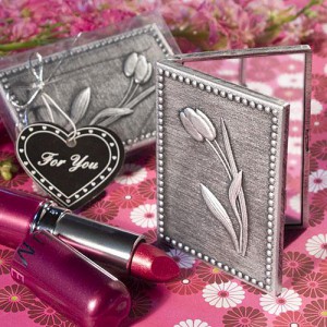 Floral Design Compact Mirror Favors wedding favors