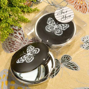 Elegant Reflections Collection Butterfly Mirror Compact Favors wedding favors