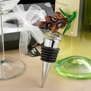 Murano Glass Collection Grape Design Wine Bottle Stoppers wedding favors