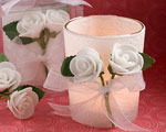 White Rose Candle Favors wedding favors