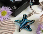 Murano Glass Collection Starfish Keychain Favors wedding favors
