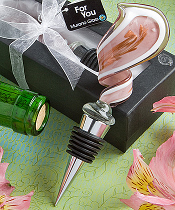 Murano Glass Collection Wine Bottle Stoppers wedding favors