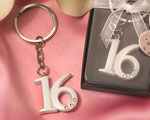 Sweet 16 Key Rings wedding favors