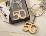 50th Anniversary Key Ring Favors wedding favors