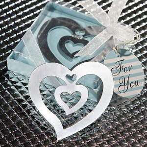 Heart Design Bookmark Favors wedding favors