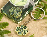 Shamrock/Trinity Love Knot Key Rings wedding favors