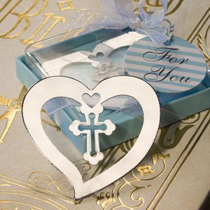 Cross Design Bookmark Favors wedding favors