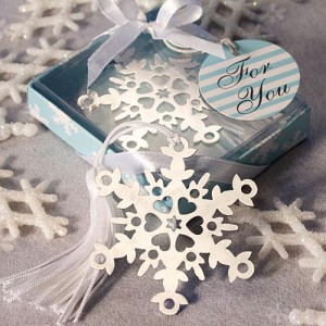 Snowflake Bookmark Favors wedding favors