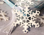 Snowflake Bookmark Favors wedding favors