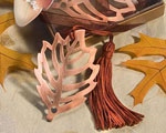 Fall Leaf Bookmark Favor wedding favors