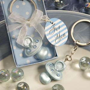 Baby Blue Pacifier Keychain Favor wedding favors