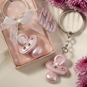 Baby Pink Pacifier Keychain Favor wedding favors