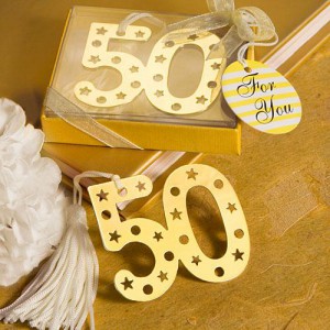 Book Lovers Collection 50th Anniversary Design Book Mark Favors wedding favors
