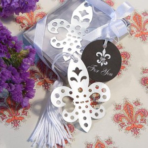Book Lovers Collection Fleur de Lis Bookmark Favors wedding favors