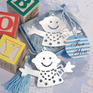 Baby Design Bookmark Favors - Blue wedding favors