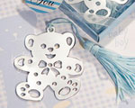 Lovable Teddy Bear Design Bookmarks - Blue wedding favors